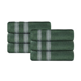 Zero Twist Cotton Ribbed Hand Towel Set 6-Piece - Brea