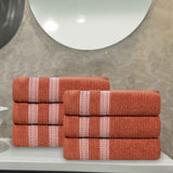 Zero Twist Cotton Ribbed Hand Towel Set 6-Piece - Brea