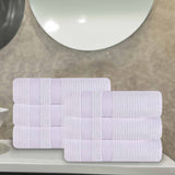 Zero Twist Cotton Ribbed Hand Towel Set 6-Piece - Brea