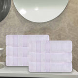 Zero Twist Cotton Ribbed Hand Towel Set 6-Piece - Brea