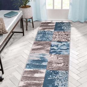 Brentwood Modern Patchwork Abstract Indoor Area Rugs or Runner Rug