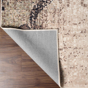 Bristol Distressed Abstract Damask Indoor Area Rug or Runner Rug