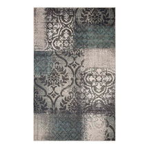 Bristol Distressed Abstract Damask Indoor Area Rug or Runner Rug