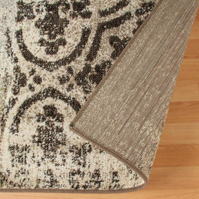 Bristol Distressed Abstract Damask Indoor Area Rug or Runner Rug