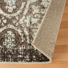 Bristol Distressed Abstract Damask Indoor Area Rug or Runner Rug