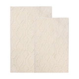 Brou Diamond Lattice Textured Machine Washable Bath Rugs, Set of 2