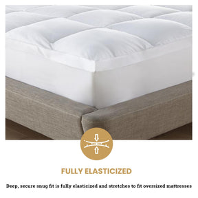 Brushed Microfiber Down Alternative Mattress Topper 2 Inch White