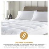 Brushed Microfiber Down Alternative Mattress Topper 2 Inch White