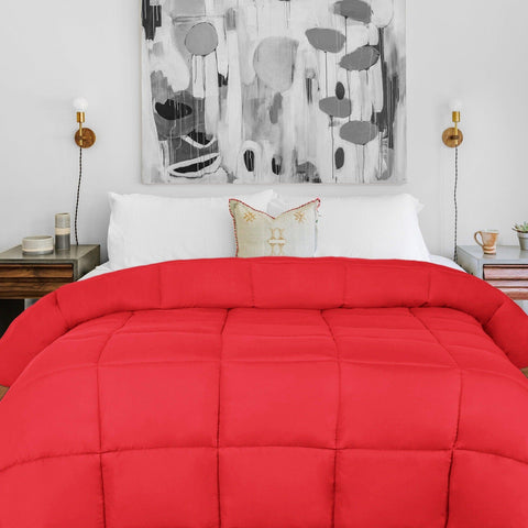 Brushed Microfiber Down Alternative Comforter Medium Weight Solid