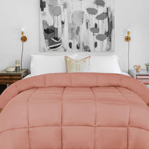 Brushed Microfiber Down Alternative Medium Weight Solid Comforter