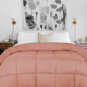 Brushed Microfiber Down Alternative Medium Weight Solid Comforter