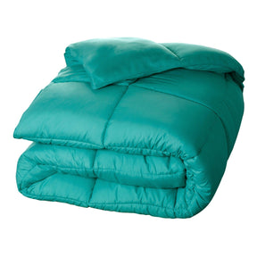 Brushed Microfiber Down Alternative Medium Weight Solid Comforter