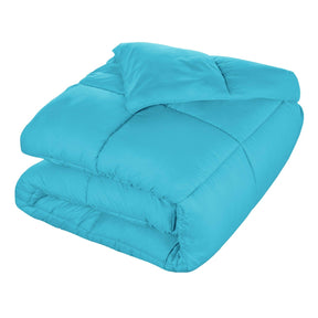 Brushed Microfiber Down Alternative Medium Weight Solid Comforter