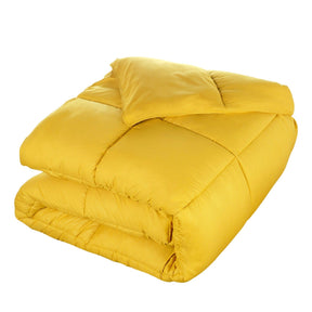 Brushed Microfiber Down Alternative Medium Weight Solid Comforter