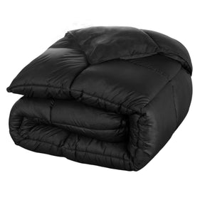 Brushed Microfiber Down Alternative Medium Weight Solid Comforter