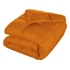 Brushed Microfiber Down Alternative Medium Weight Solid Comforter