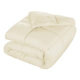 Brushed Microfiber Down Alternative Medium Weight Solid Comforter