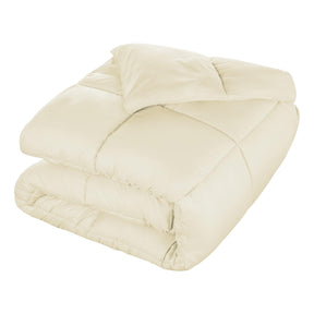 Brushed Microfiber Down Alternative Medium Weight Solid Comforter