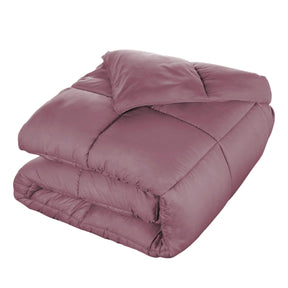 Brushed Microfiber Down Alternative Medium Weight Solid Comforter