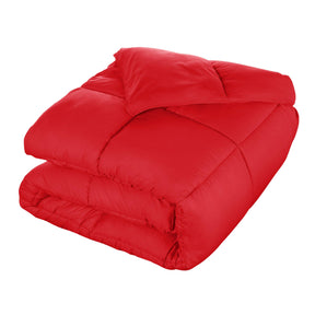 Brushed Microfiber Down Alternative Medium Weight Solid Comforter