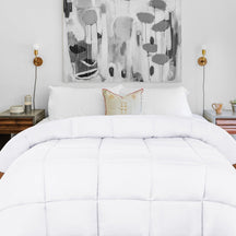 Brushed Microfiber Down Alternative Medium Weight Solid Comforter