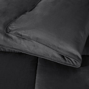 Brushed Microfiber Down Alternative Medium Weight Solid Comforter