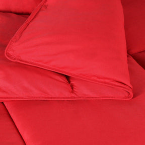 Brushed Microfiber Down Alternative Medium Weight Solid Comforter