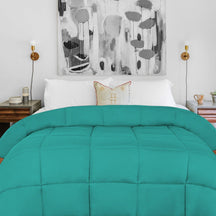 Brushed Microfiber Down Alternative Medium Weight Solid Comforter