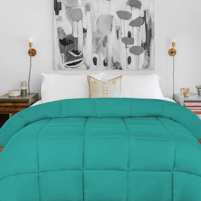 Brushed Microfiber Down Alternative Medium Weight Solid Comforter