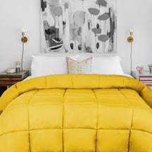 Brushed Microfiber Down Alternative Medium Weight Solid Comforter