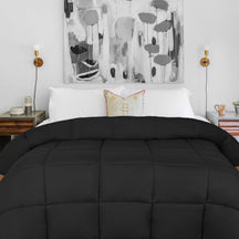 Brushed Microfiber Down Alternative Medium Weight Solid Comforter