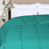 Brushed Microfiber Down Alternative Medium Weight Solid Comforter