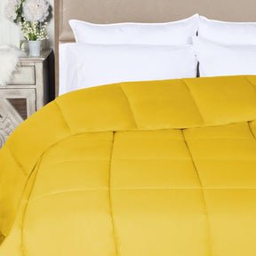 Brushed Microfiber Down Alternative Medium Weight Solid Comforter
