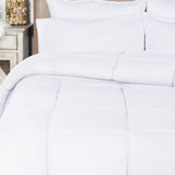 Brushed Microfiber Down Alternative Medium Weight Solid Comforter