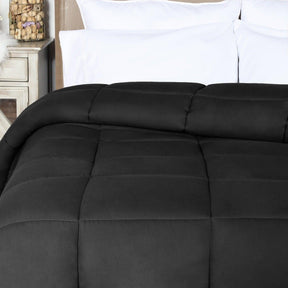 Brushed Microfiber Down Alternative Medium Weight Solid Comforter