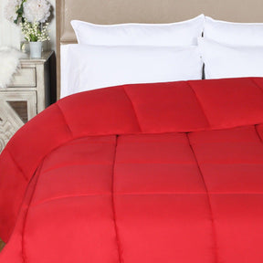 Brushed Microfiber Down Alternative Medium Weight Solid Comforter
