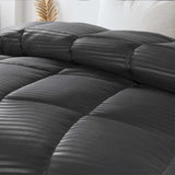 Brushed Microfiber Down Alternative Medium Weight Striped Comforter