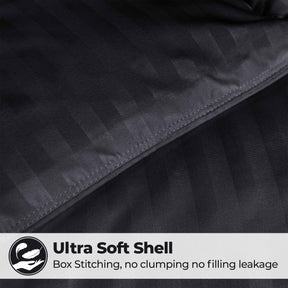 Brushed Microfiber Down Alternative Medium Weight Striped Comforter