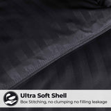 Brushed Microfiber Down Alternative Medium Weight Striped Comforter