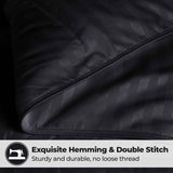 Brushed Microfiber Down Alternative Medium Weight Striped Comforter