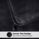 Brushed Microfiber Down Alternative Medium Weight Striped Comforter