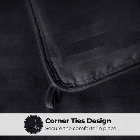 Brushed Microfiber Down Alternative Medium Weight Striped Comforter