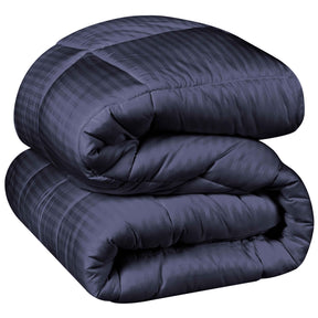 Brushed Microfiber Down Alternative Medium Weight Striped Comforter
