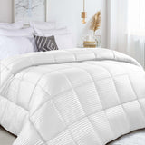 Brushed Microfiber Down Alternative Medium Weight Striped Comforter