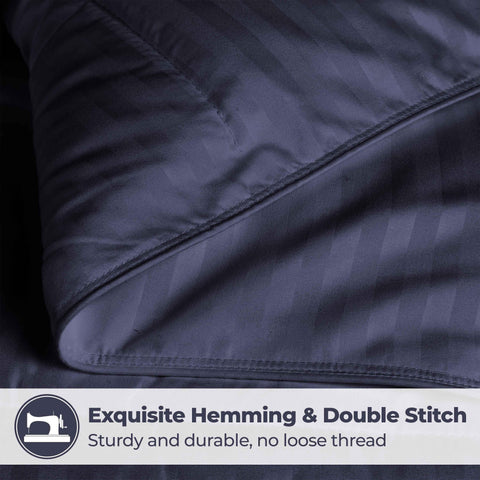Brushed Microfiber Down Alternative Medium Weight Striped Comforter