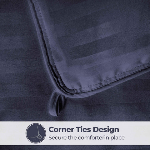 Brushed Microfiber Down Alternative Medium Weight Striped Comforter