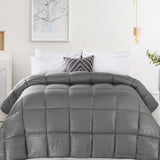 Brushed Microfiber Down Alternative Medium Weight Striped Comforter