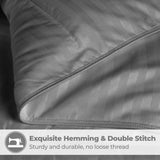 Brushed Microfiber Down Alternative Medium Weight Striped Comforter