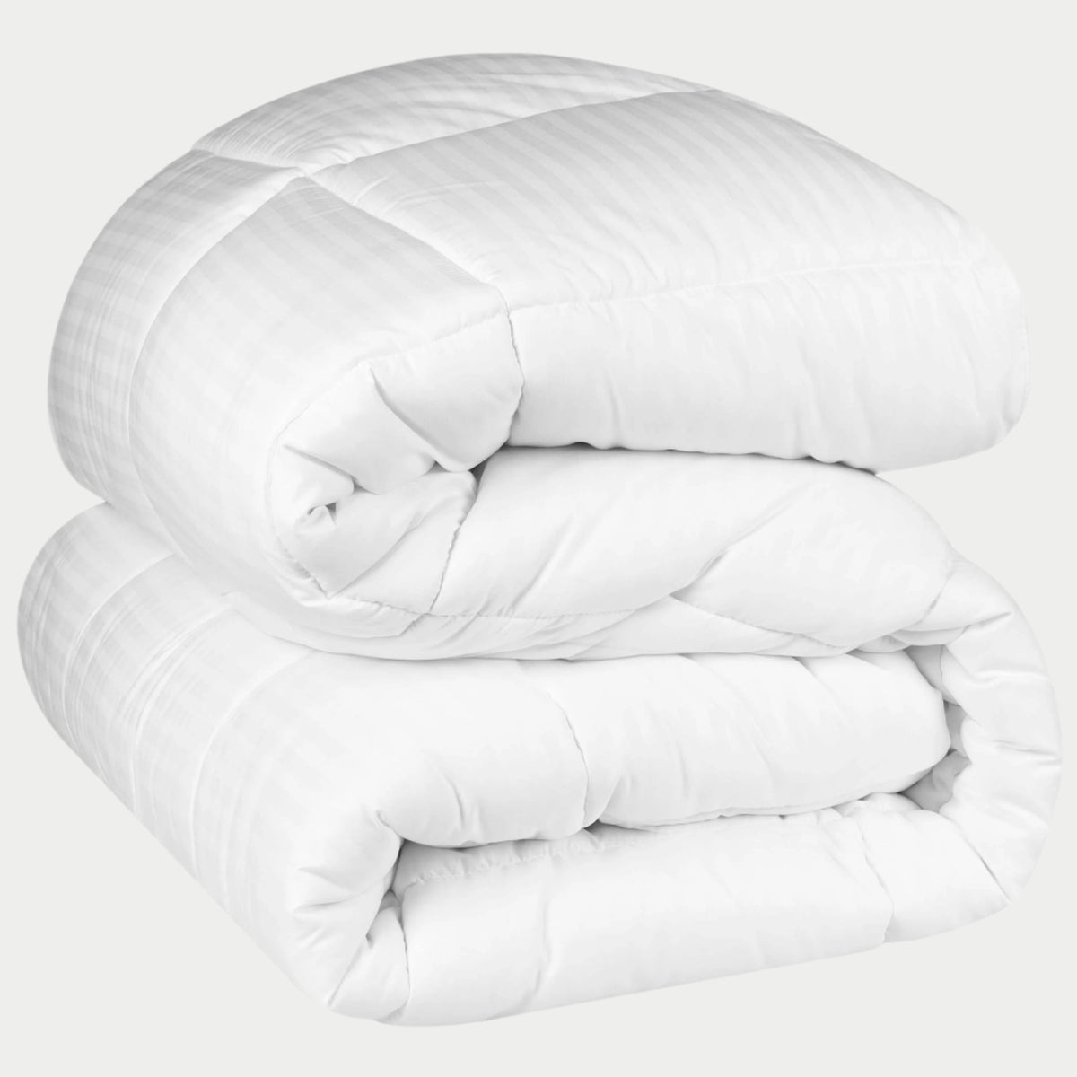 Brushed Microfiber Down Alternative Medium Weight Striped Comforter