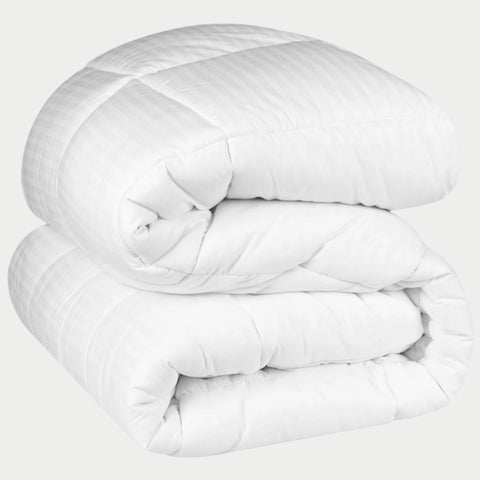 Brushed Microfiber Down Alternative Medium Weight Striped Comforter